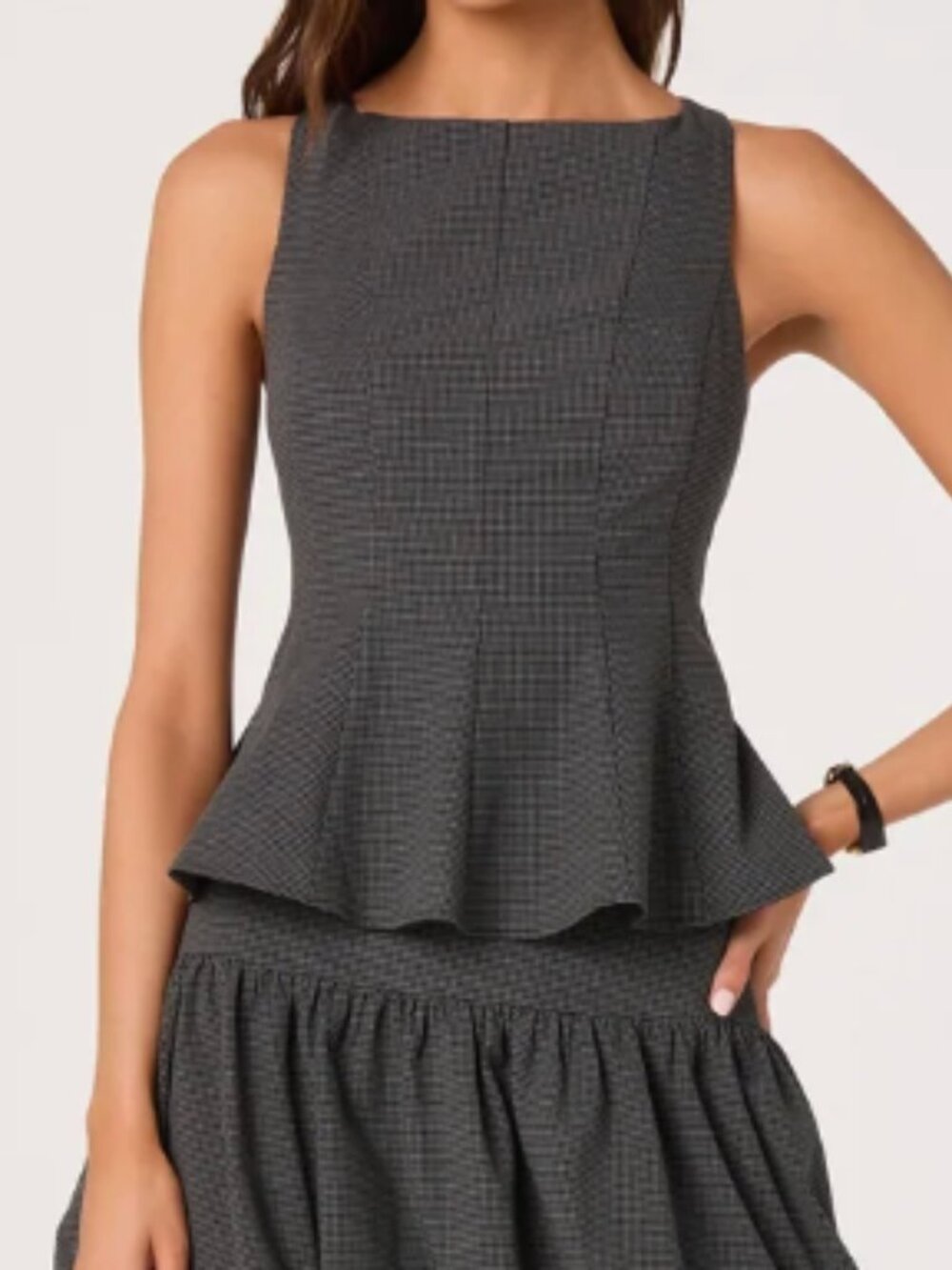 NWT Astr the Label Boat Neck Peplum Top
